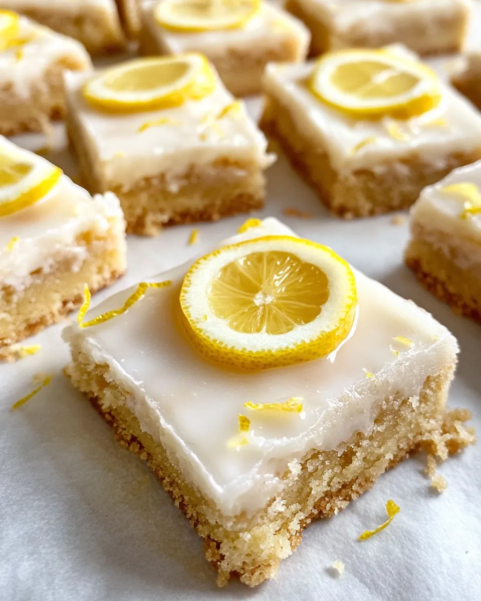 Homemade Lemon Glaze Sugar Cookie Bars (Soft & Thick) photo