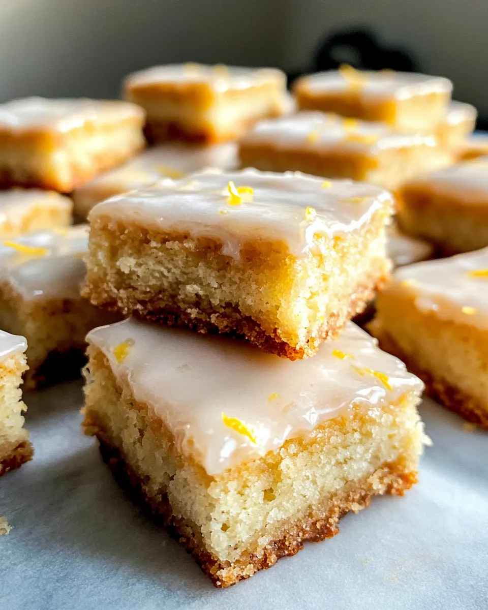 Classic Lemon Glaze Sugar Cookie Bars (Soft & Thick) recipe image