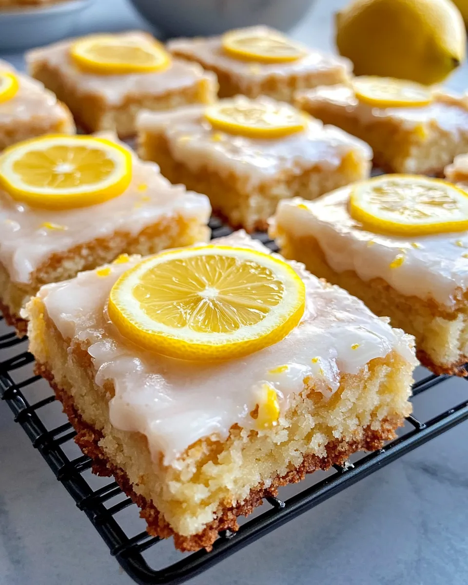 Easy Lemon Glaze Sugar Cookie Bars (Soft & Thick) dish photo