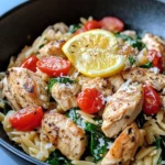 Homemade Lemon Parmesan Chicken Orzo (One Pan) recipe photo