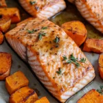 Homemade Maple-Mustard Salmon with Roasted Root Veggies photo