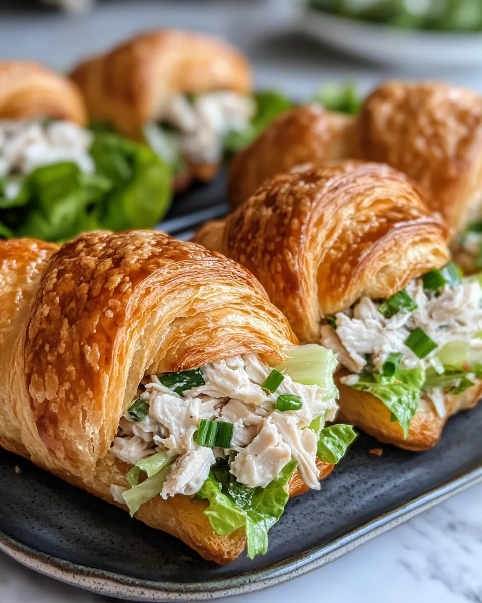Classic Maple Dijon Chicken Salad Stuffed Croissants image