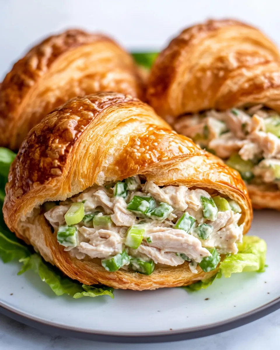 Easy Maple Dijon Chicken Salad Stuffed Croissants recipe photo