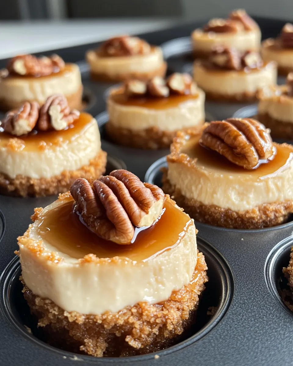 Tasty Maple Pecan Cheesecake Bites food shot