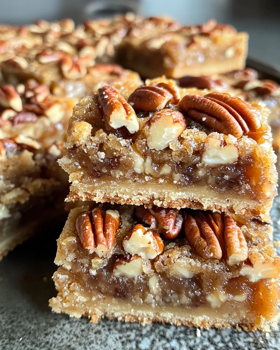 Classic Maple Pecan Pie Bars (Shortbread Crust) recipe image