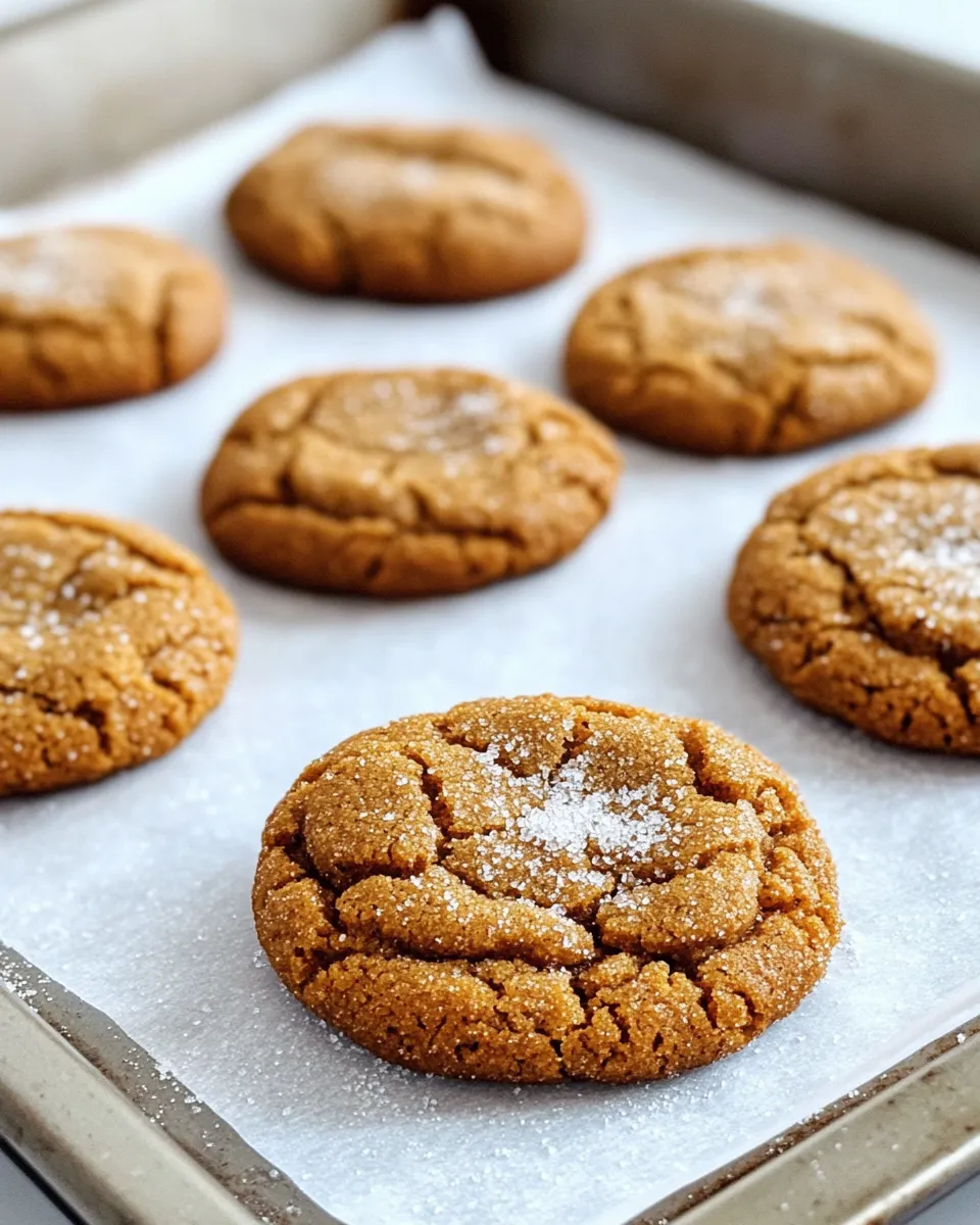 Homemade Molasses Spice Cookies with Crinkles photo