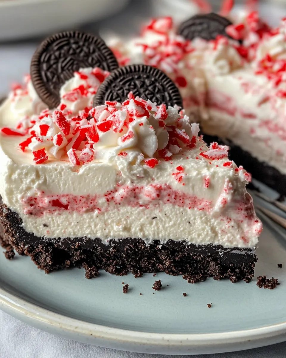 Homemade No-Bake Peppermint Oreo Cheesecake recipe photo