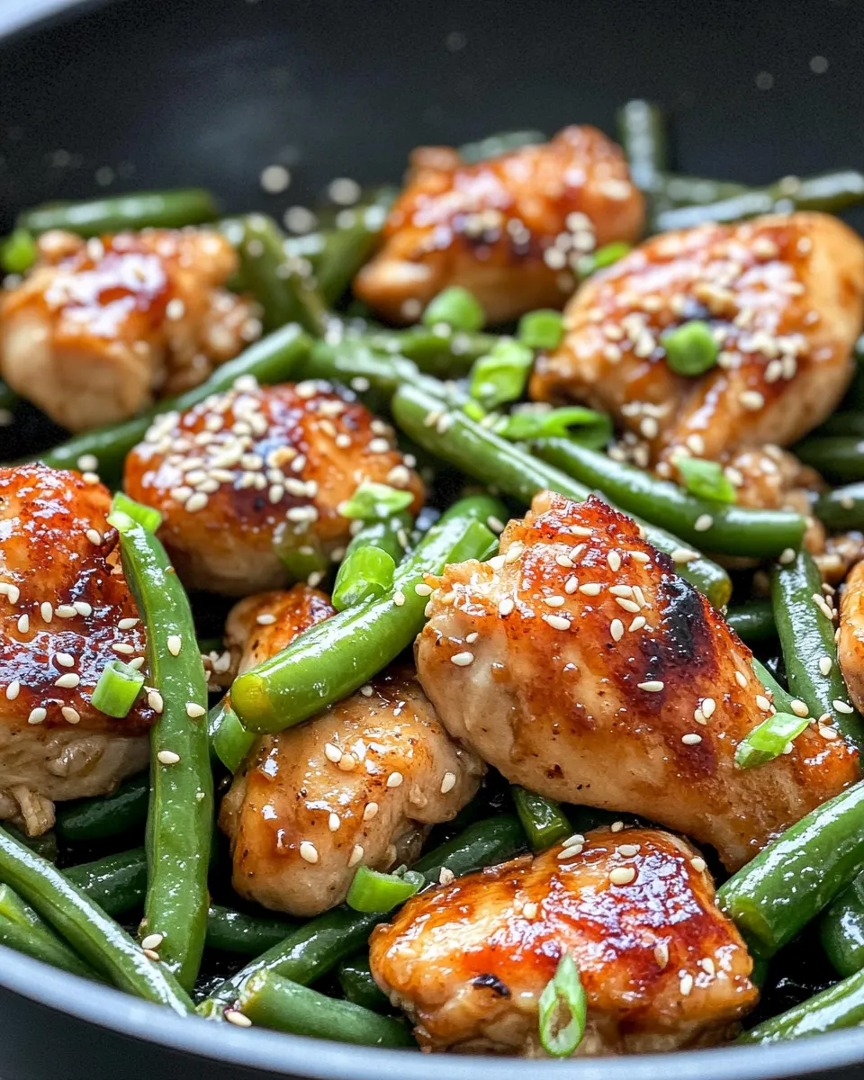Delicious One-Pan Teriyaki Chicken & Green Beans plate image