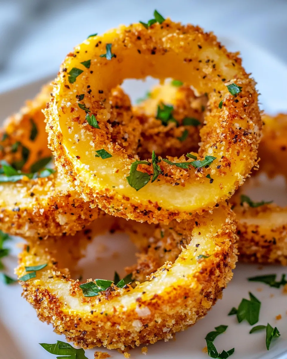 Delicious Parmesan-Crusted Delicata Rings with Herby Dip photo