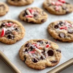 Homemade Peppermint Bark Chocolate Chip Cookies recipe photo