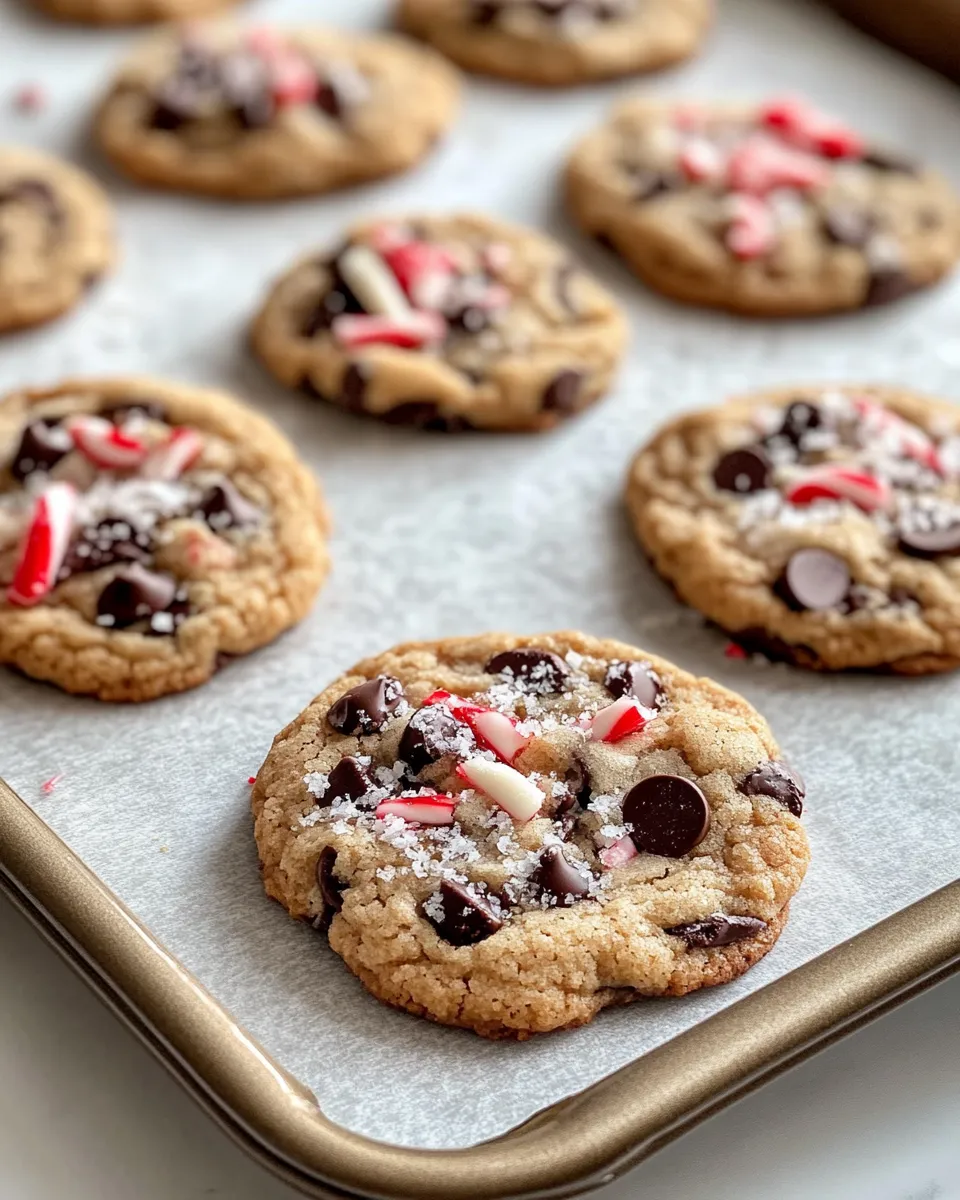Homemade Peppermint Bark Chocolate Chip Cookies recipe photo