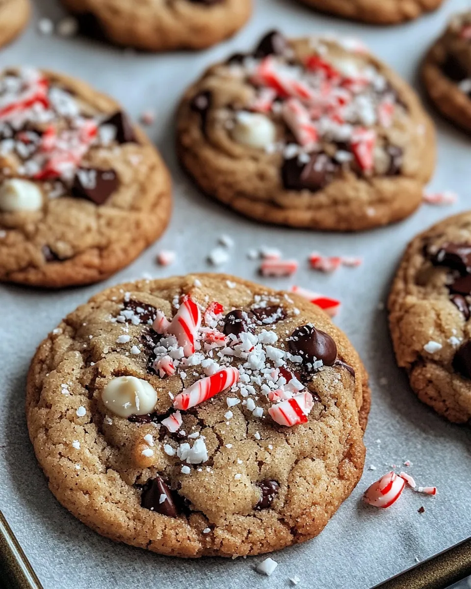 Classic Peppermint Bark Chocolate Chip Cookies dish photo