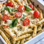 Homemade Pesto Chicken Pasta Bake (Cheesy Weeknight) recipe photo
