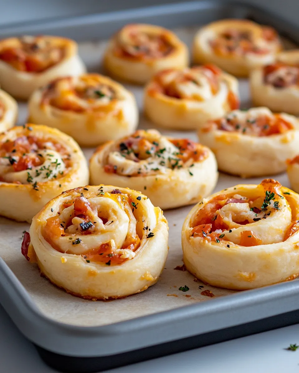Homemade Pizza Crescent Roll Pinwheels (Party Saver) recipe photo