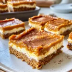 Homemade Pumpkin Cheesecake Swirl Bars recipe photo