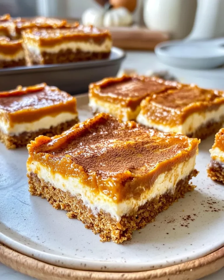 Homemade Pumpkin Cheesecake Swirl Bars recipe photo
