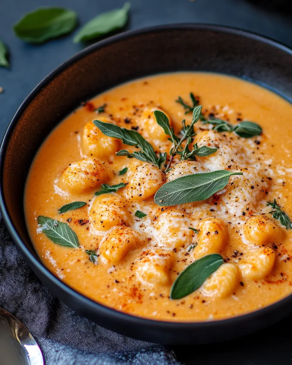 Classic Pumpkin Sage Gnocchi Soup dish photo