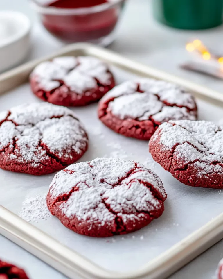 Homemade Red Velvet Crinkle Cookies (Festive) recipe photo