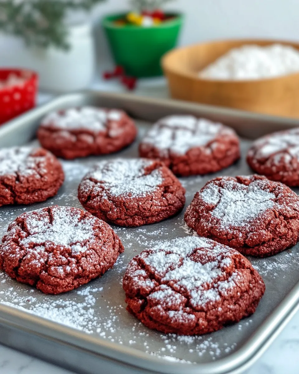 Classic Red Velvet Crinkle Cookies (Festive) dish photo