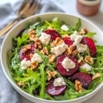 Homemade Roasted Beet & Goat Cheese Arugula Salad photo