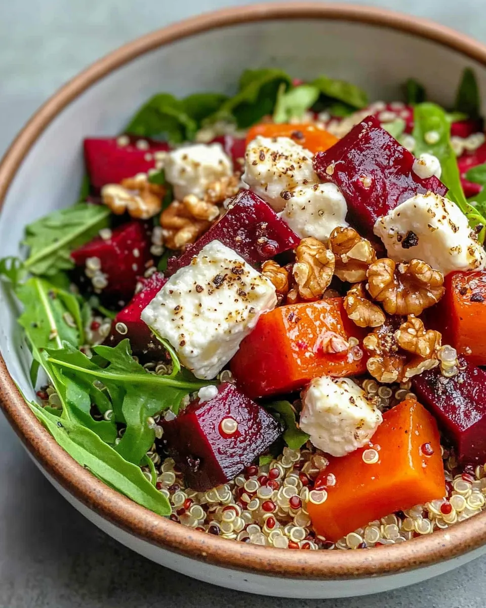 Homemade Roasted Beet & Goat Cheese Grain Bowls photo