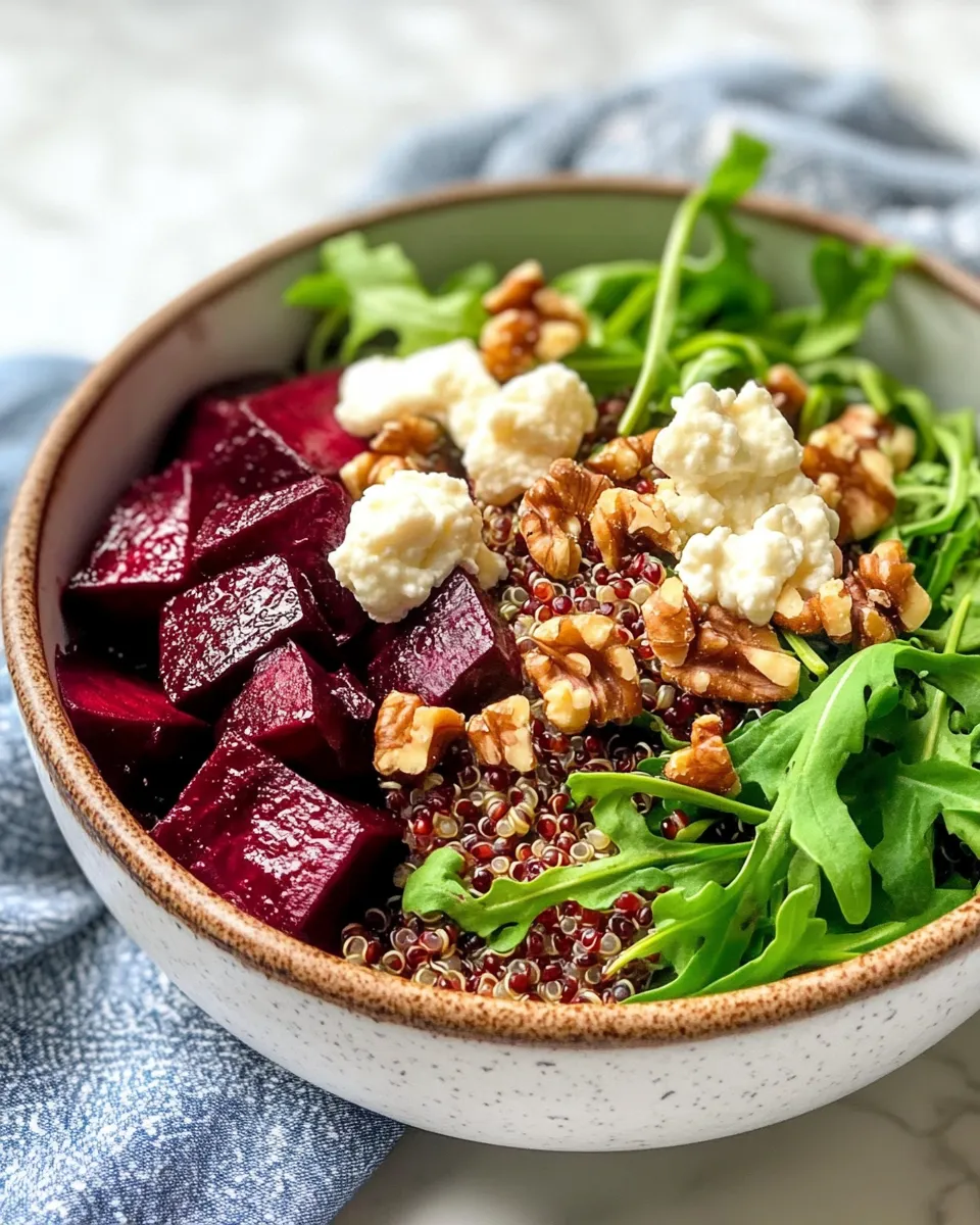 Easy Roasted Beet & Goat Cheese Grain Bowls recipe photo