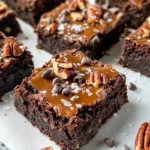 Homemade Salted Caramel Turtle Brownies photo