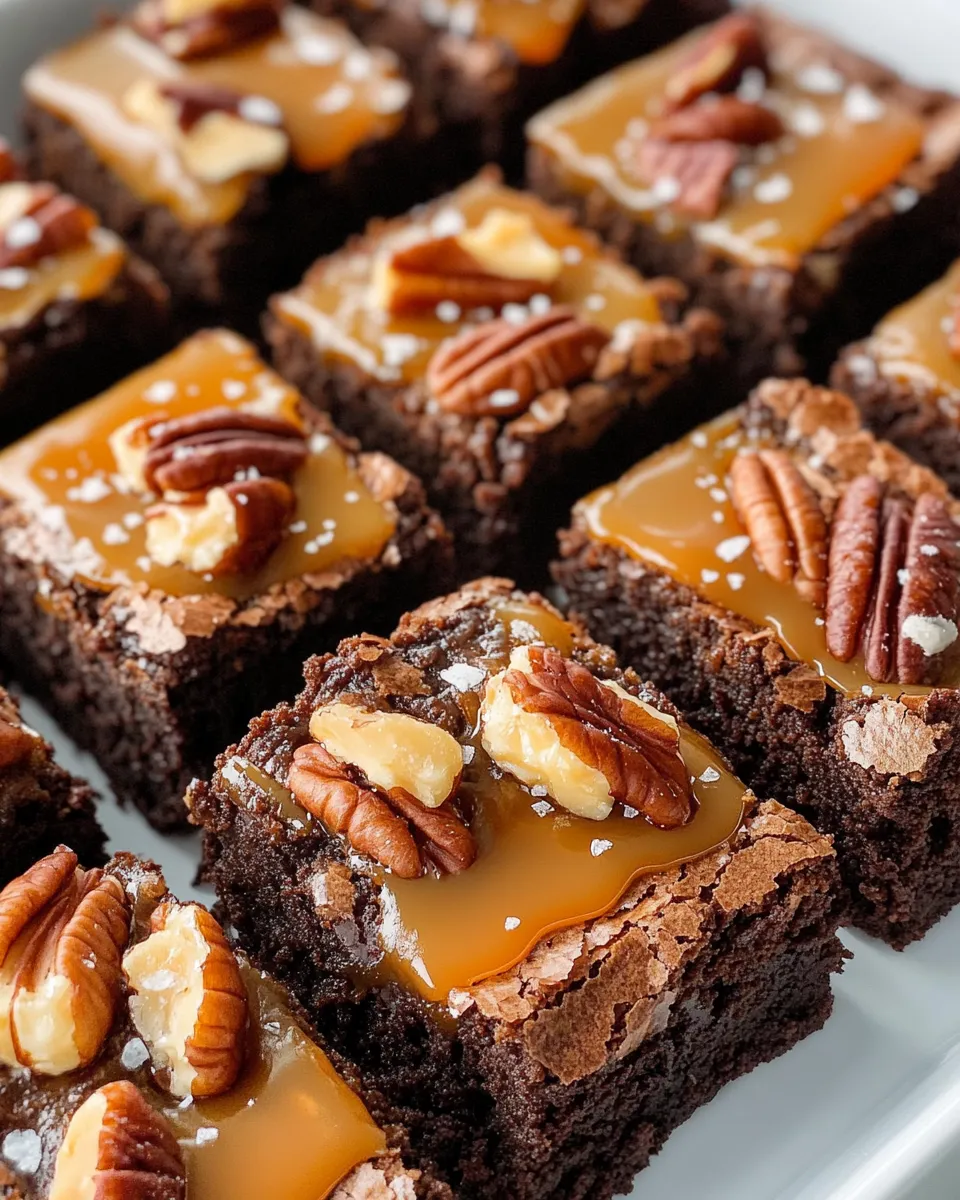 Classic Salted Caramel Turtle Brownies image
