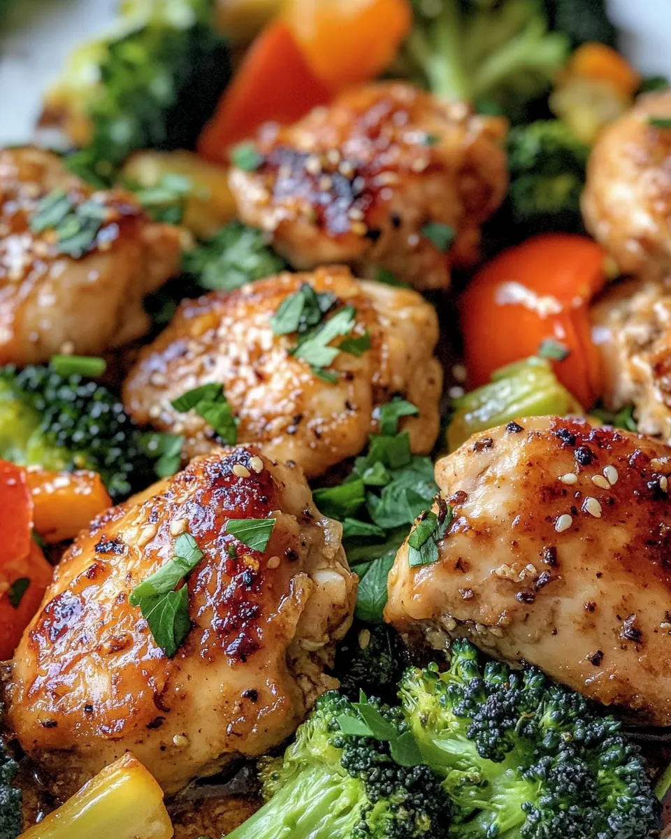Easy Sheet-Pan Honey Garlic Chicken & Veggies recipe photo