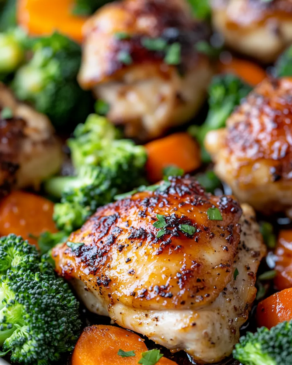Delicious Sheet-Pan Honey Garlic Chicken & Veggies dish photo