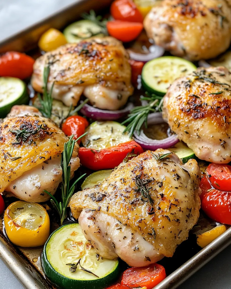 Delicious Sheet Pan Lemon Herb Chicken & Veg picture