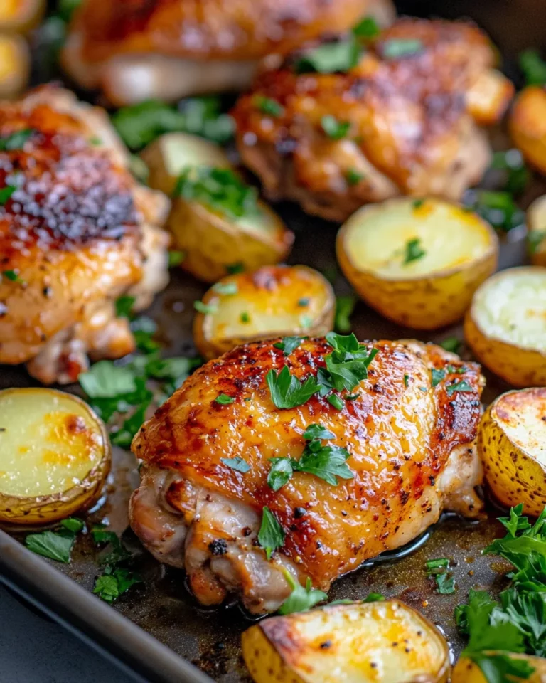 Homemade Sheet Pan Maple-Dijon Chicken & Fingerlings recipe photo