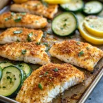 Homemade Sheet Pan Parmesan Crusted Tilapia & Zucchini photo