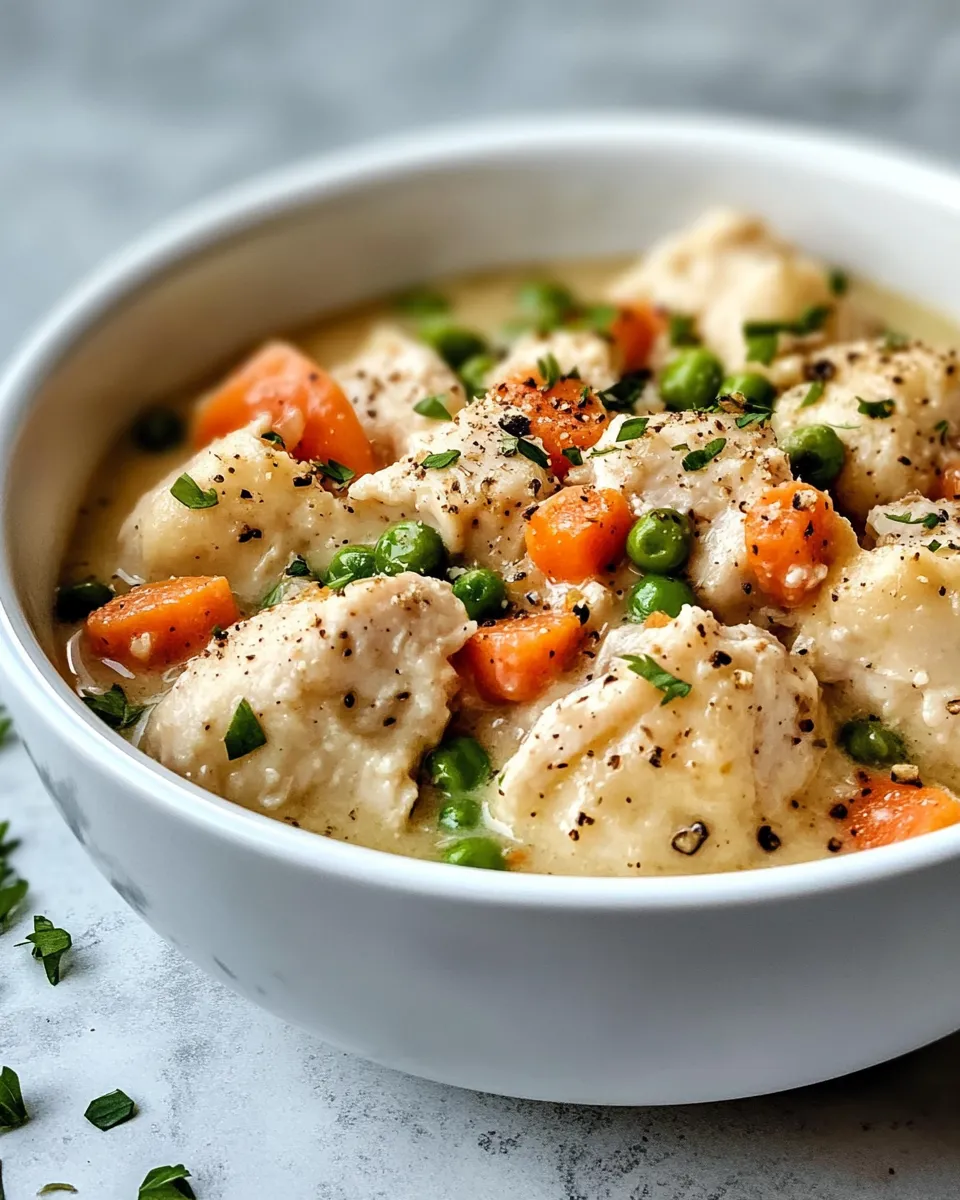 Classic Slow Cooker Chicken & Dumplings (Comfort Classic) dish photo
