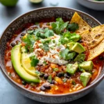 Homemade Smoky Black Bean Tortilla Soup photo