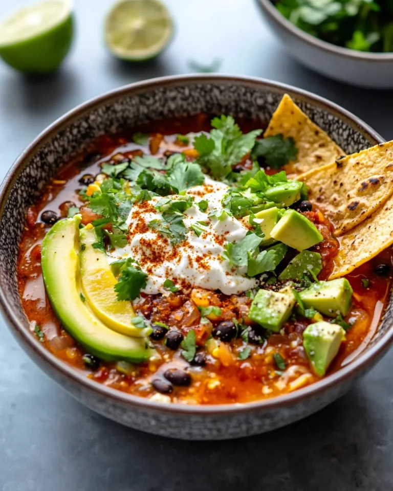 Homemade Smoky Black Bean Tortilla Soup photo