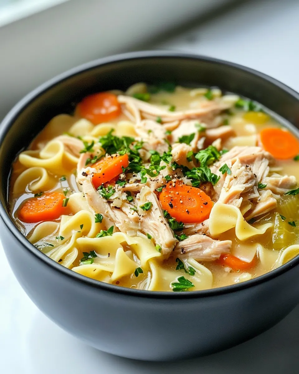 Classic Turkey Leftover Noodle Soup (Post-Thanksgiving) dish photo