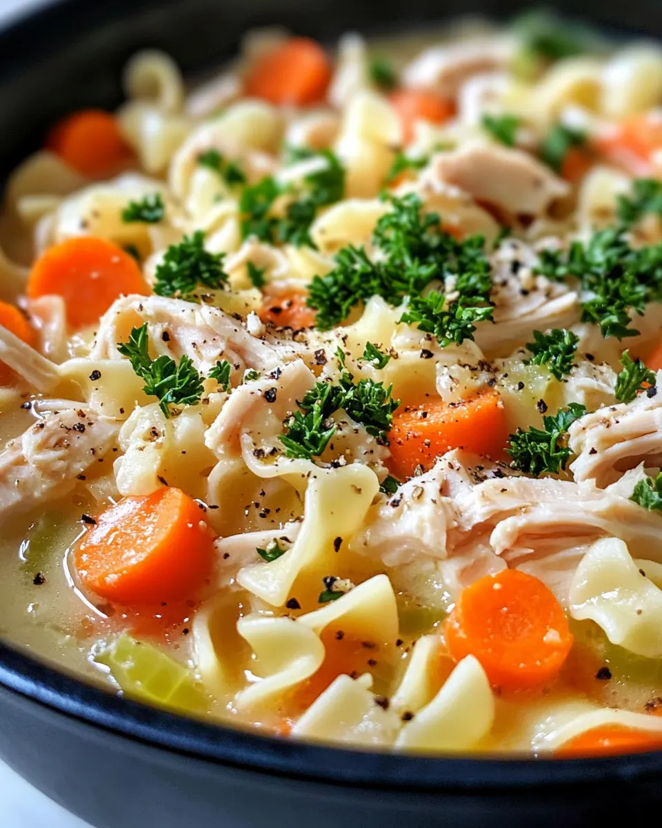 Delicious Turkey Leftover Noodle Soup (Post-Thanksgiving) image