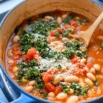 Homemade Tuscan White Bean & Kale Parm Broth recipe photo