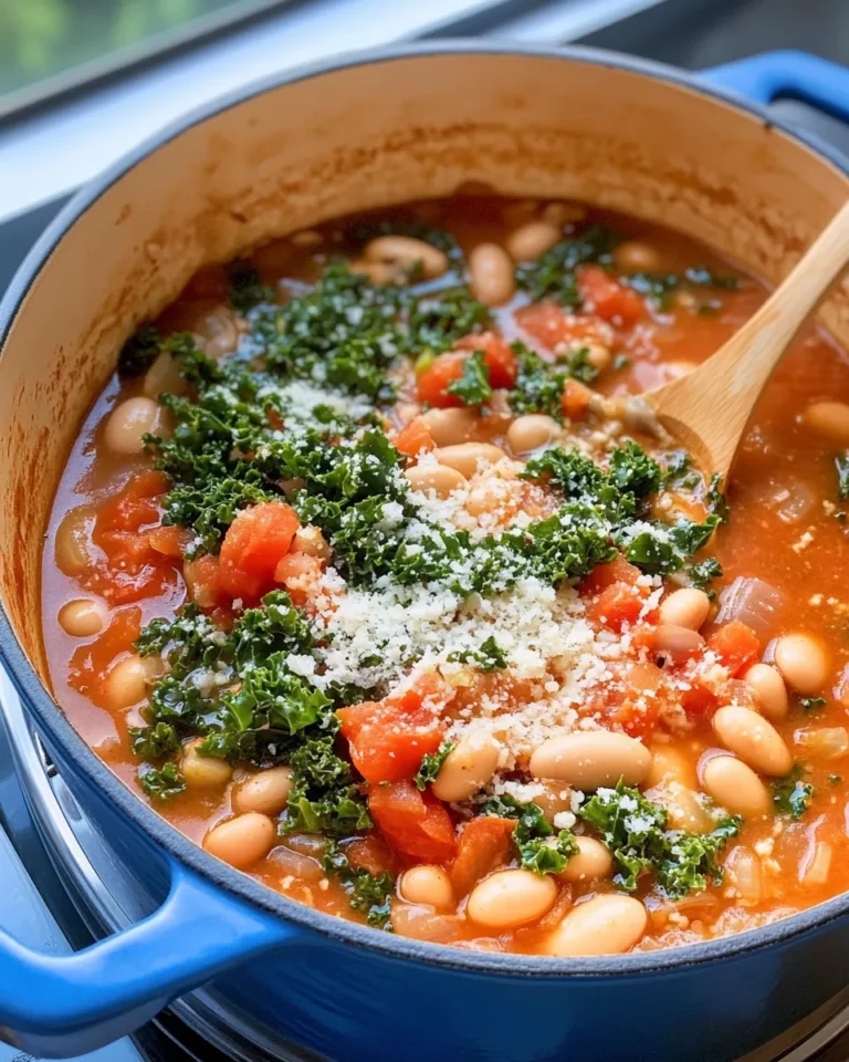 Homemade Tuscan White Bean & Kale Parm Broth recipe photo