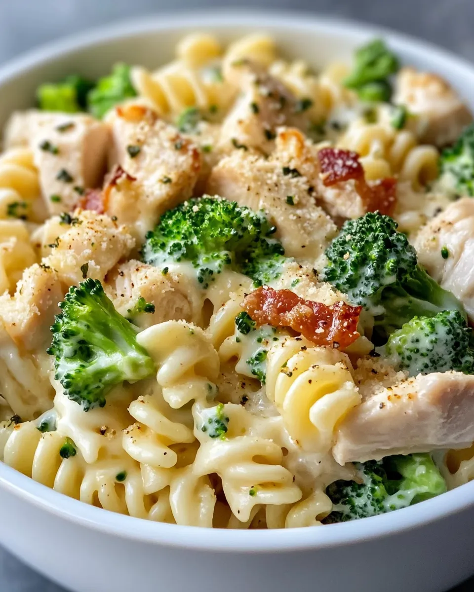 Homemade Weeknight Chicken Alfredo Bake with Broccoli recipe photo