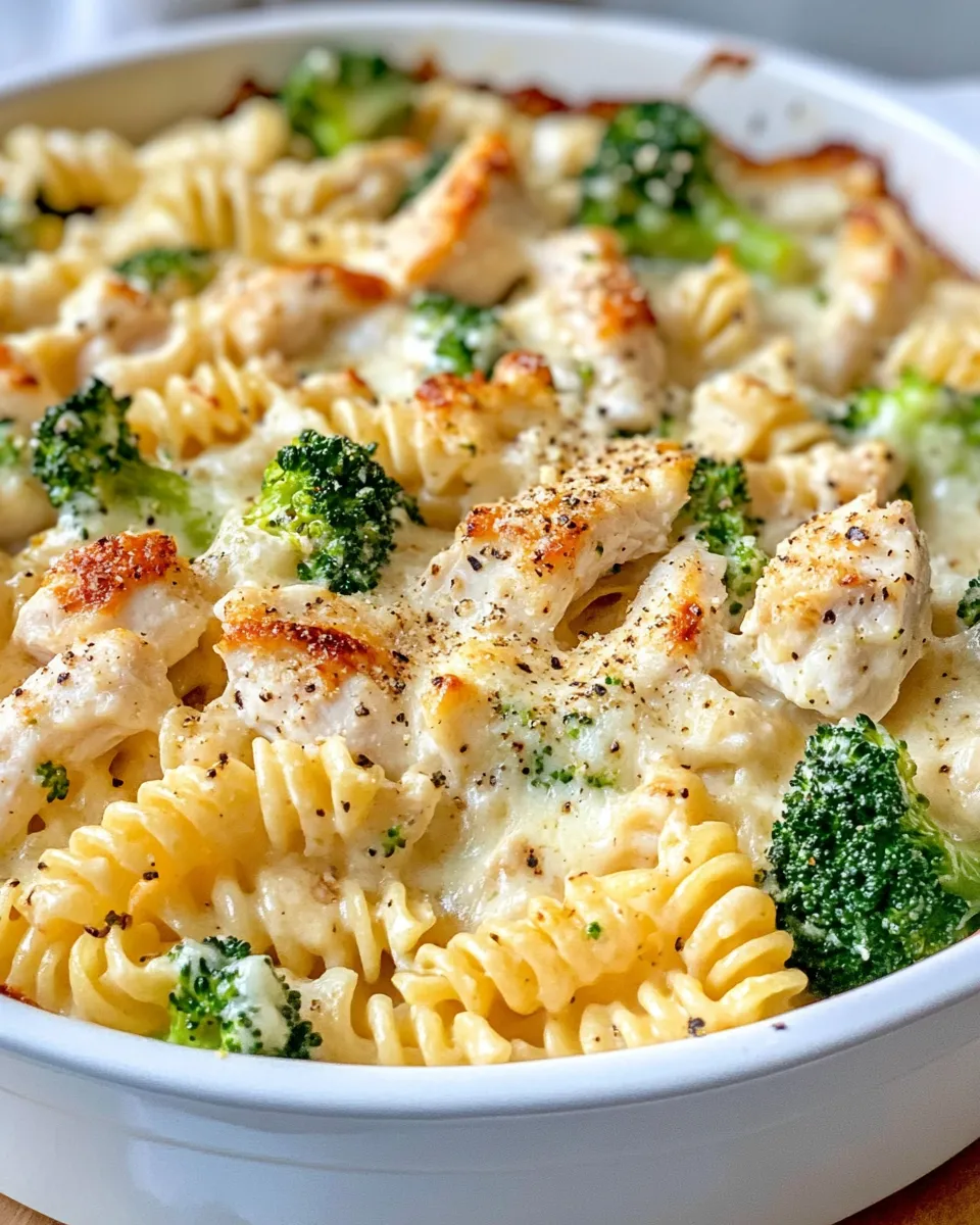 Classic Weeknight Chicken Alfredo Bake with Broccoli dish photo