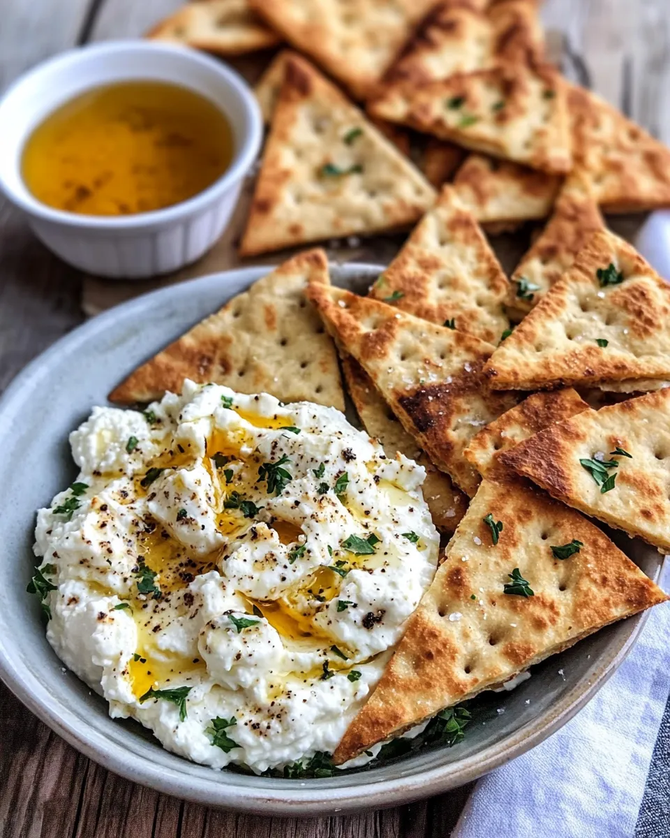 Classic Whipped Feta with Hot Honey & Pita Chips image