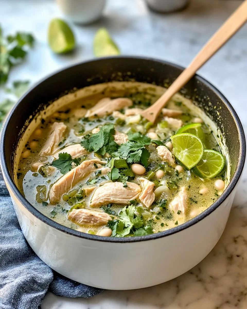 Easy White Chicken Chili Verde recipe photo