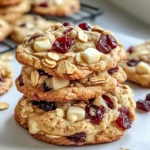 Homemade White Chocolate Cranberry Oatmeal Cookies recipe photo