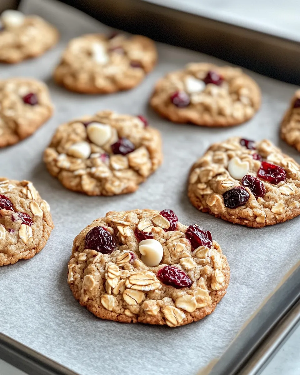 Classic White Chocolate Cranberry Oatmeal Cookies image