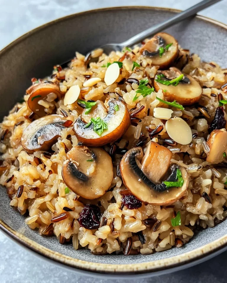 Homemade Wild Rice Pilaf with Mushrooms & Dried Cherries recipe photo