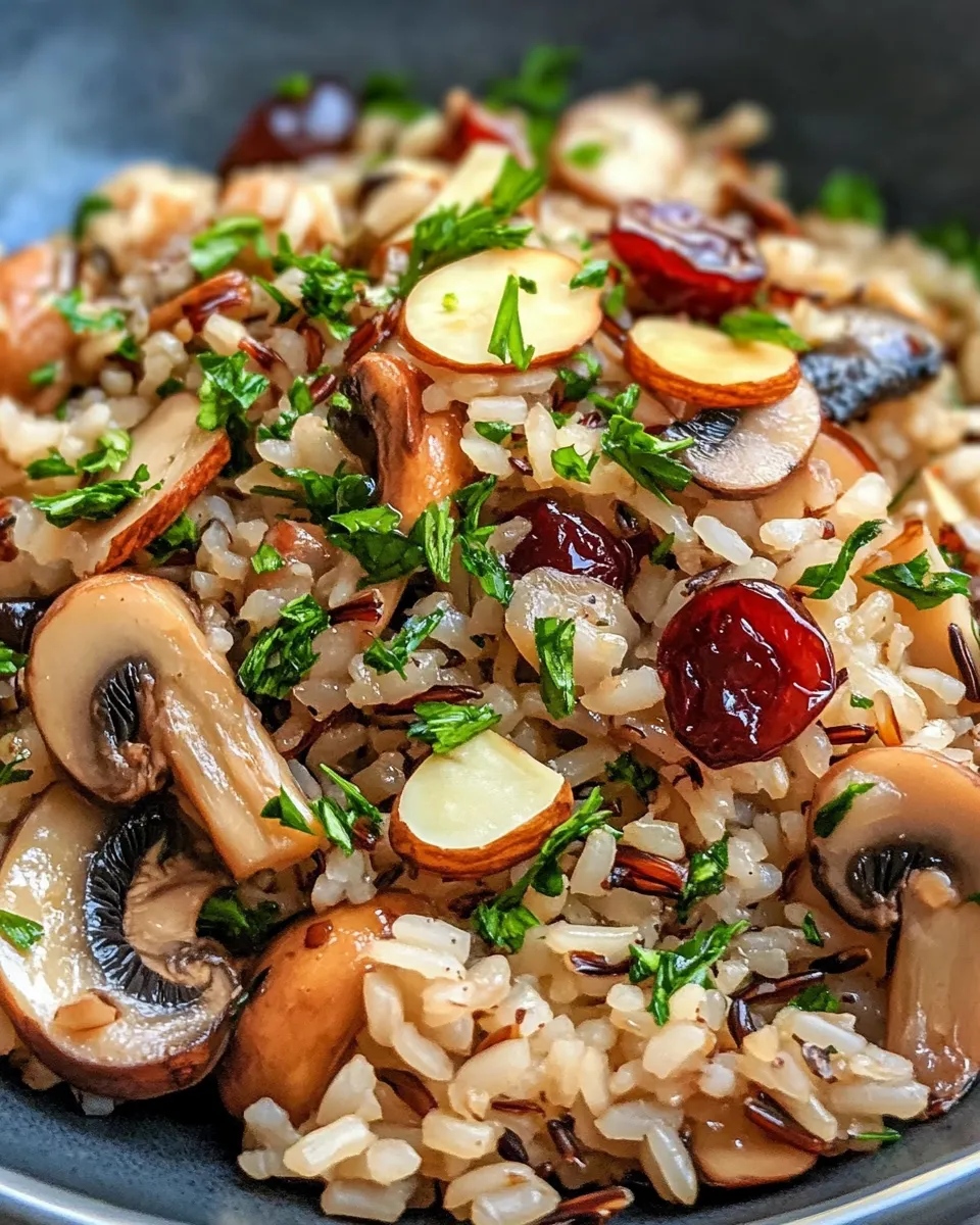 Classic Wild Rice Pilaf with Mushrooms & Dried Cherries dish photo