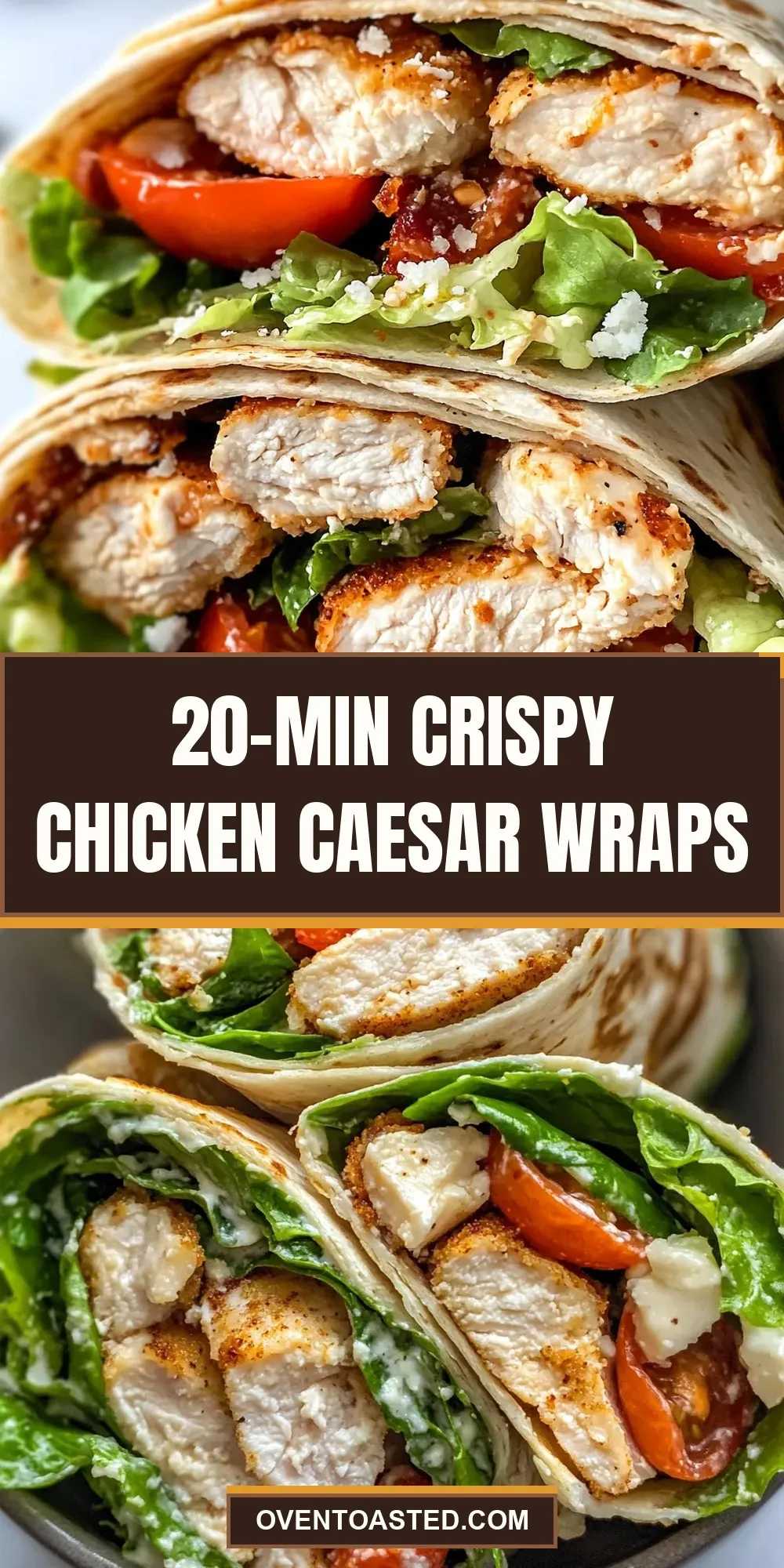 Creamy 20-Min Crispy Chicken Caesar Wraps