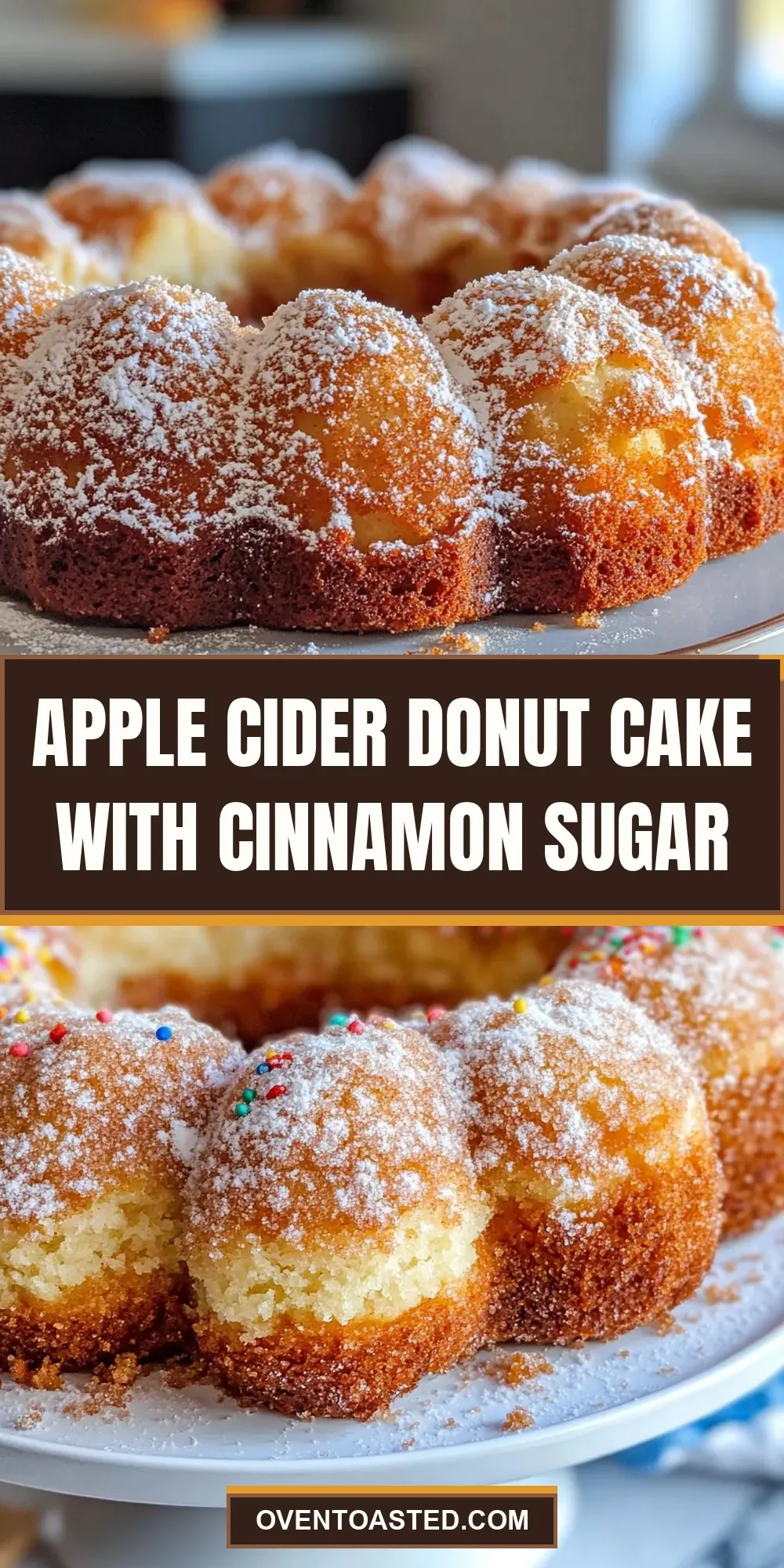 Simple Apple Cider Donut Cake With Cinnamon Sugar